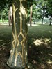 Elpida Hadzi-Vasileva, Resuscitate, gold leaf, dutch metal, relocated trees, beech trees, Mottisfont Abbey, 2013