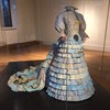 Susan Stockwell, 'Territory Dress', 2018, printed cloth, paper maps, rubber, computer components, 1.4m x 1.2m x 3m. Collection Tropenmuseum, Amsterdam, Holland