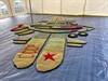 Varvara Keidan Shavrova, 'Inna's Dream', 2019, hand tufted Uxminster wool carpet, hessian, thread, installation view, installation view (Duxford Air Show, 2021) (1)